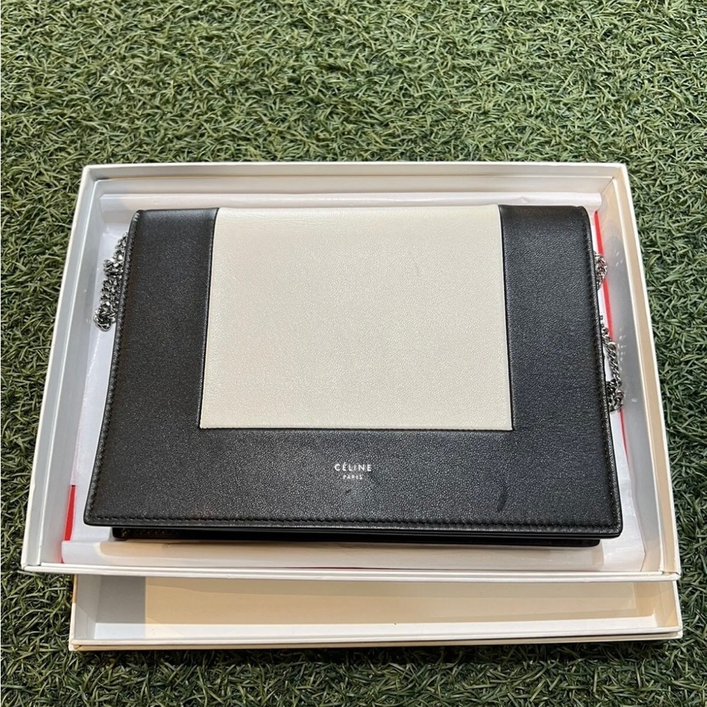 Celine white black bag